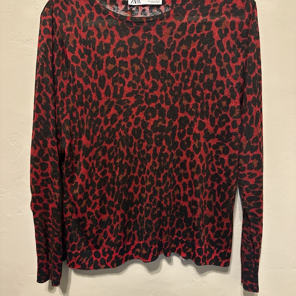 Zara leopard print top